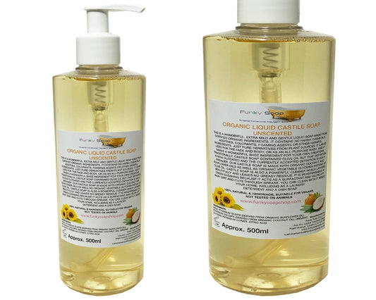 Organic Liquid Castile Soap, Unscented 500ml